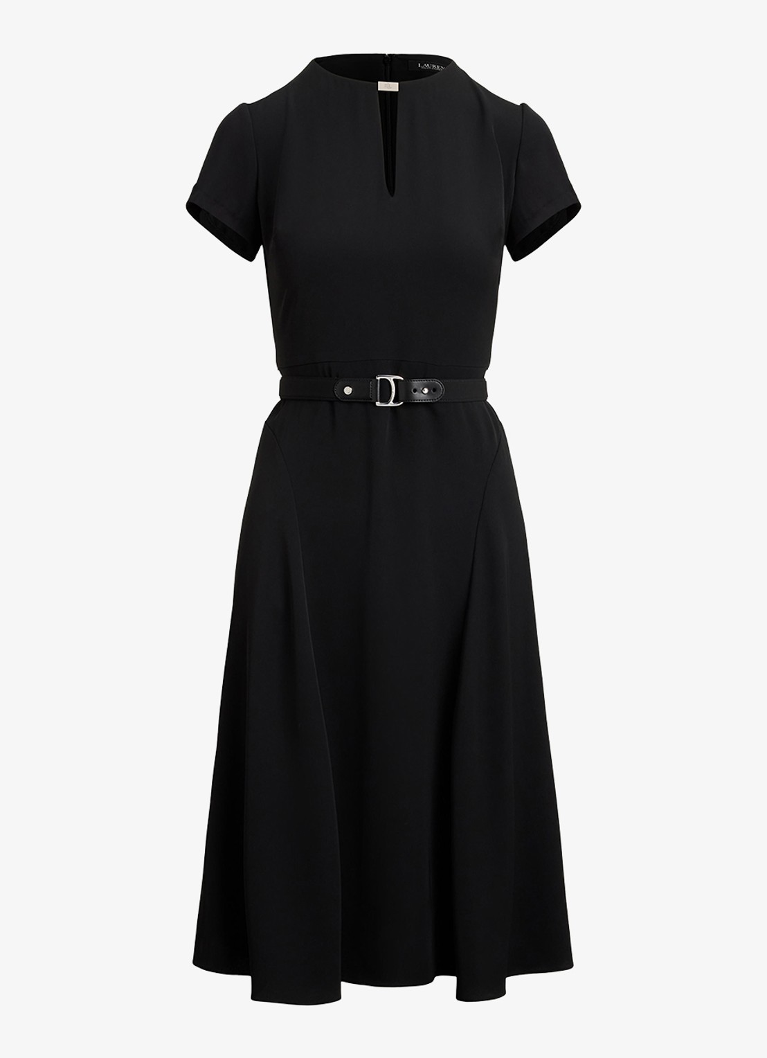 Ralph Lauren Midi jurk met gesp - voorkant 3 zwart