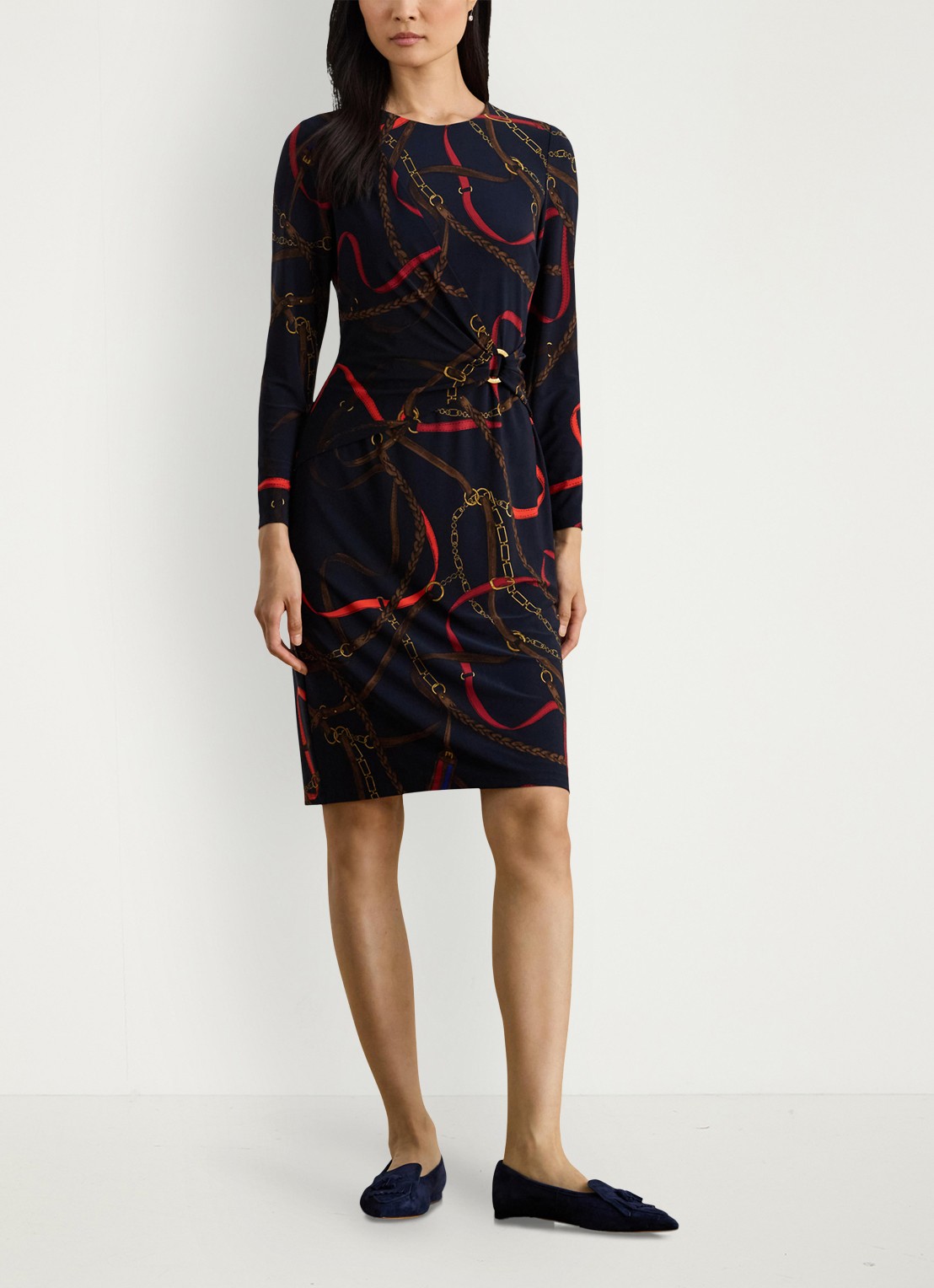 Ralph Lauren Mini jurk met grafische print - detail zwart