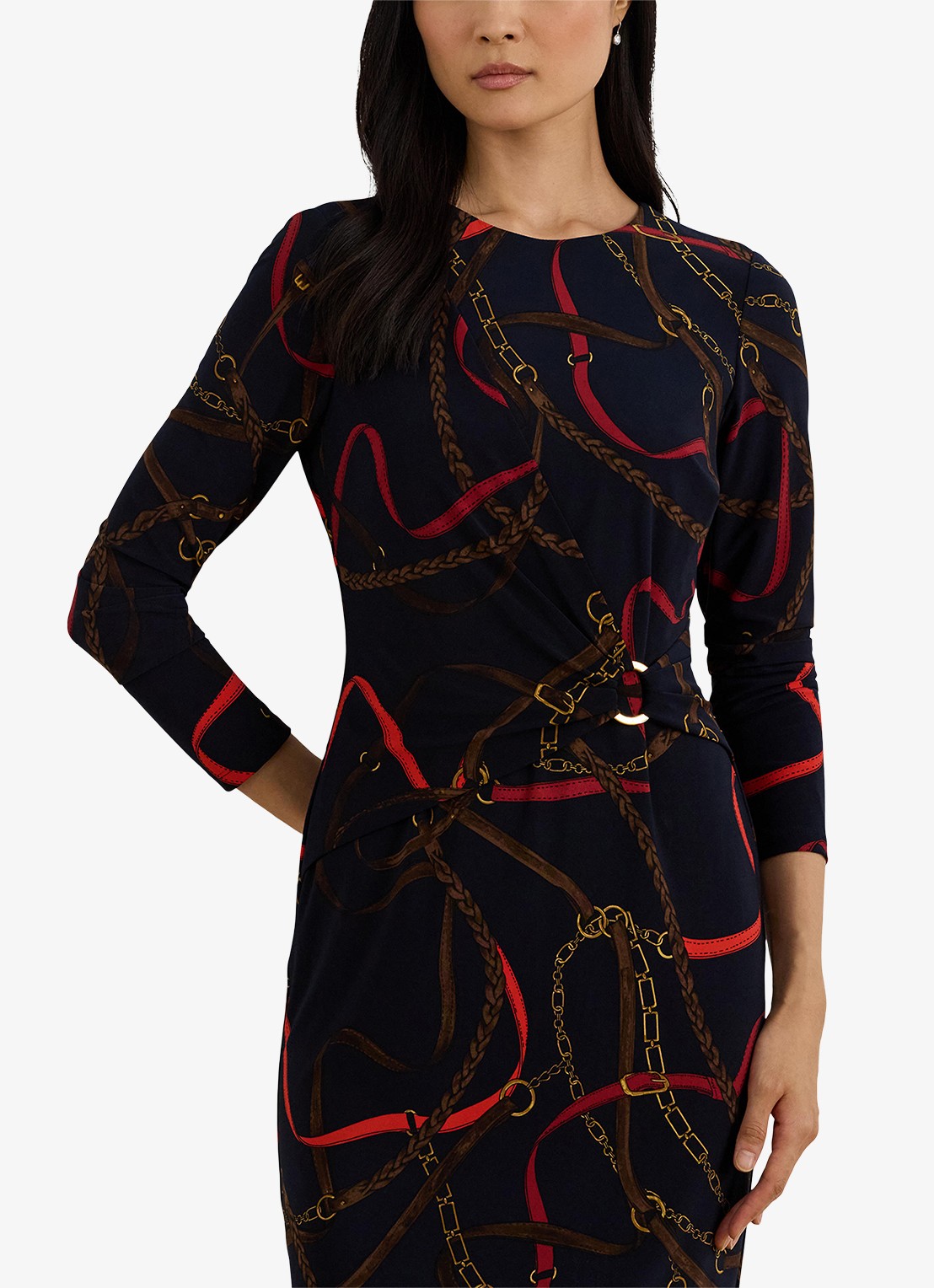 Ralph Lauren Mini jurk met grafische print - detail 2 zwart