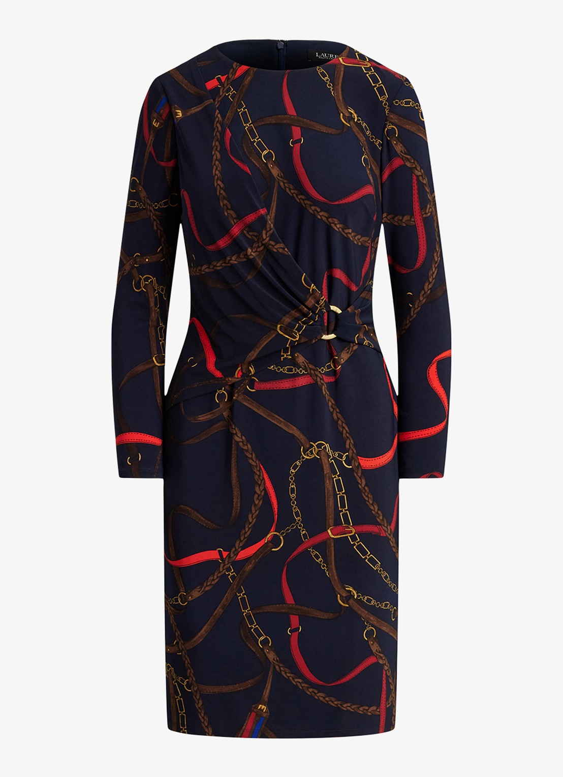 Ralph Lauren Mini jurk met grafische print - voorkant 3 zwart