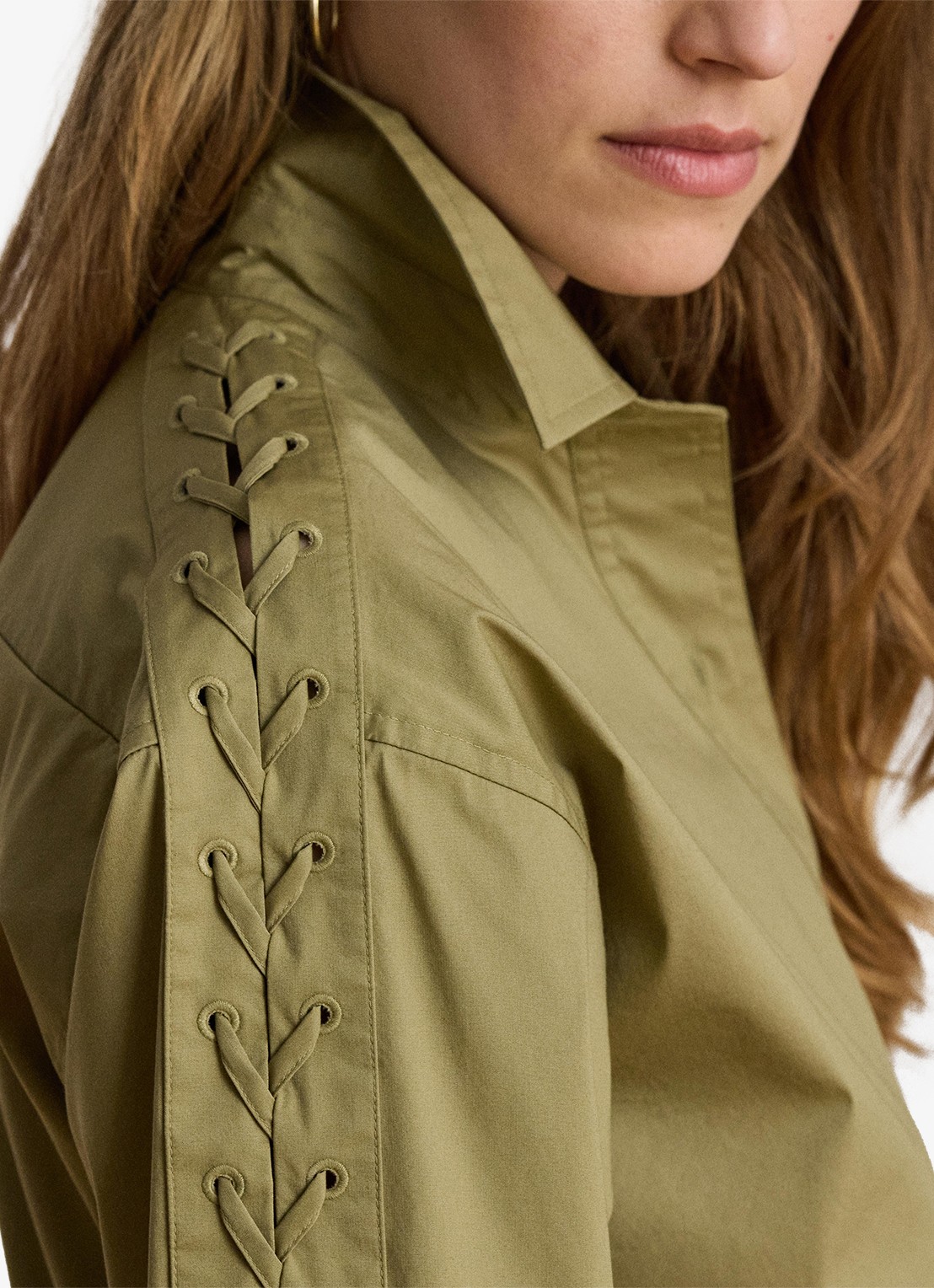 Ralph Lauren Mini tuniekjurk met opgestikte zakken - detail 2 light agave / groen