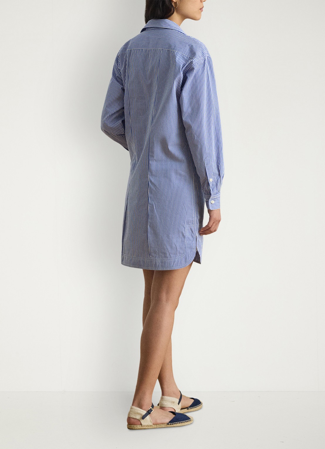 Ralph Lauren Mini tuniekjurk met streepprint - achterkant 2 blue white 2wdc / blauw