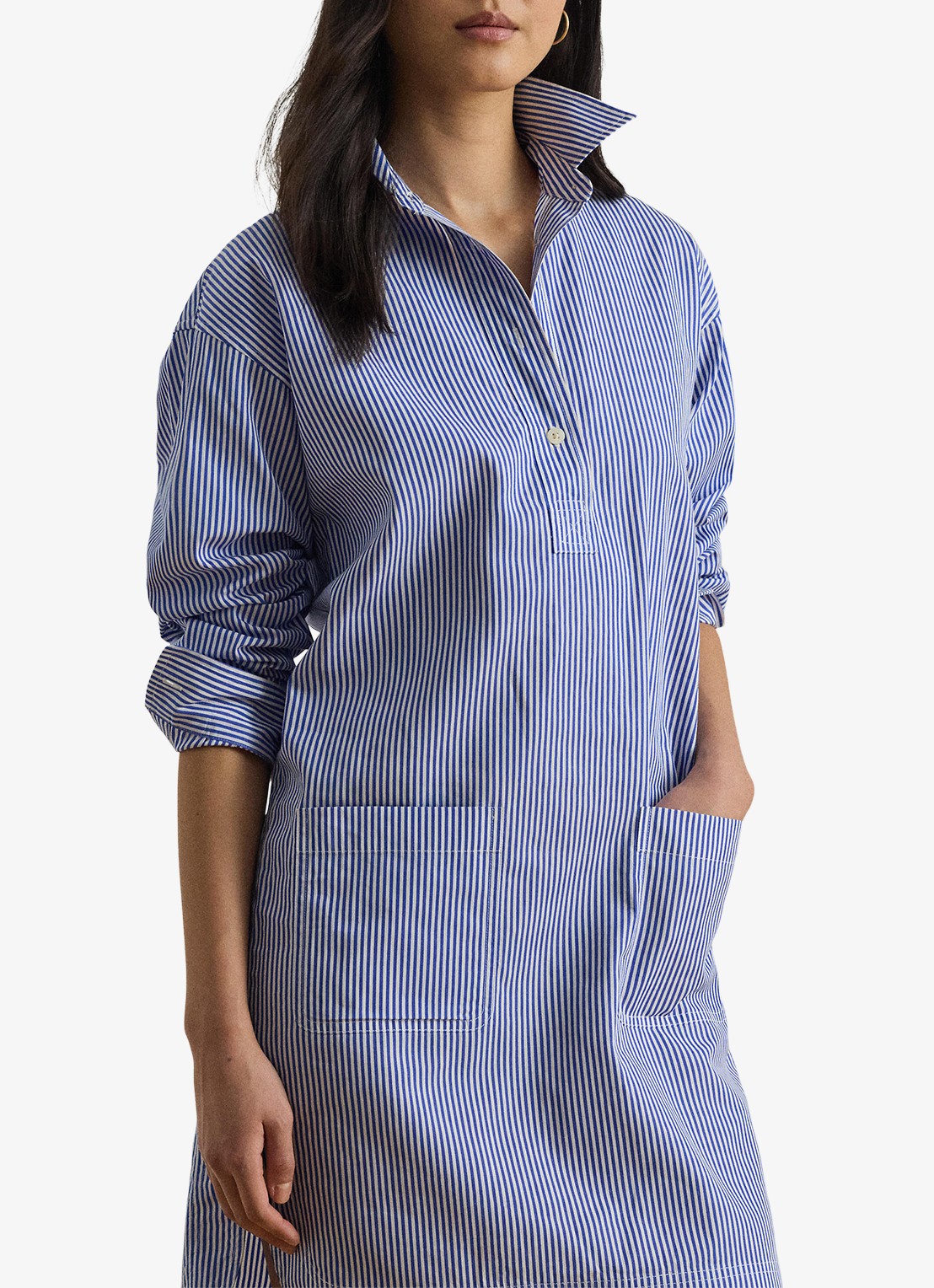 Ralph Lauren Mini tuniekjurk met streepprint - detail 4 blue white 2wdc / blauw