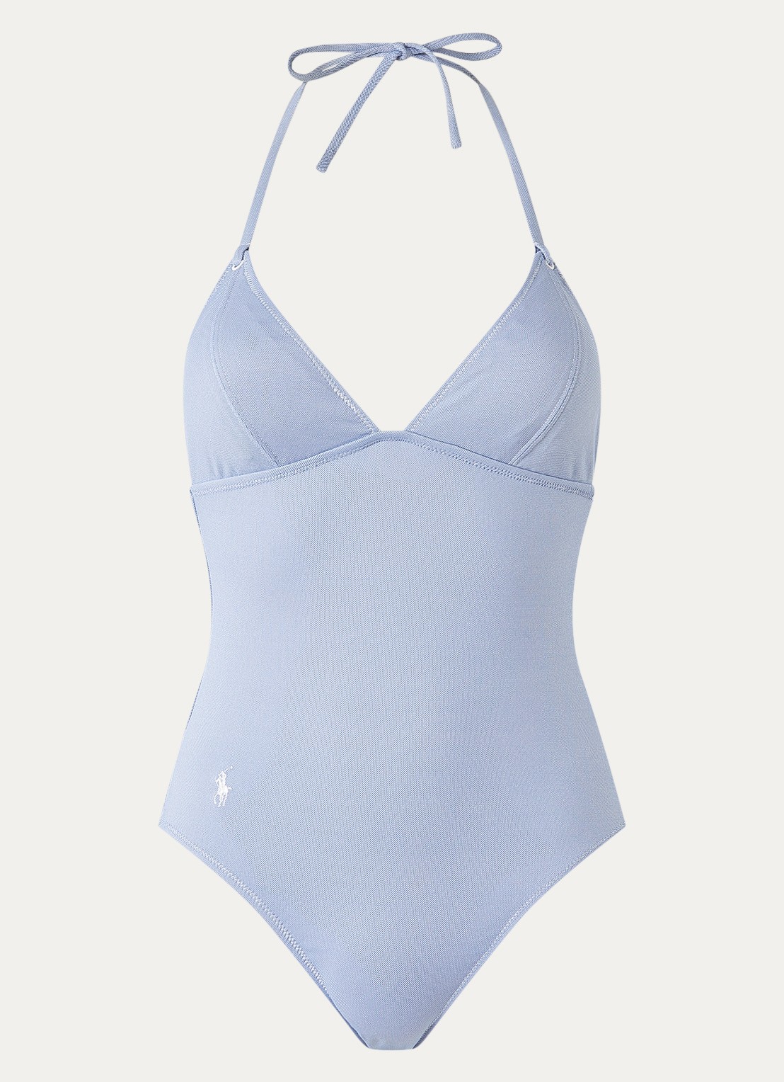 Ralph Lauren Missy badpak met uitneembare vulling - voorkant blauw