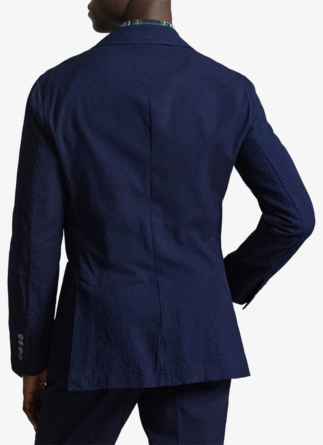 Ralph Lauren Modern fit colbert met ribstructuur en opgestikte zakken - achterkant 5 indigo