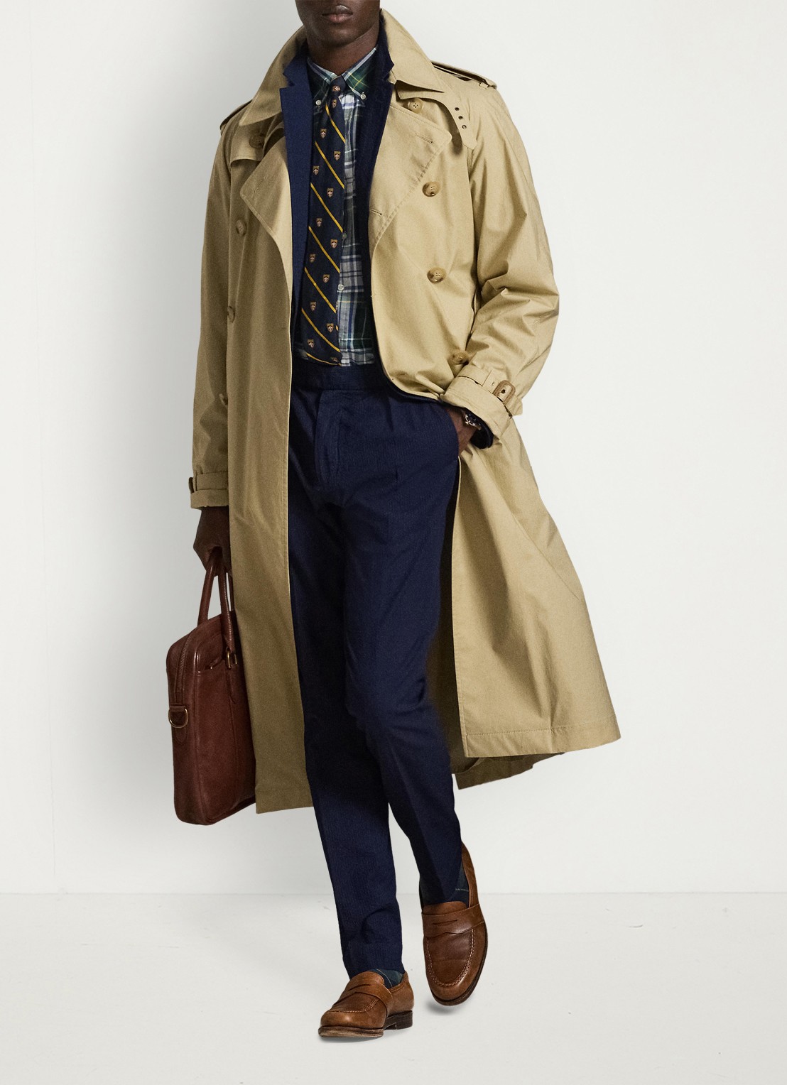 Ralph Lauren Modern fit colbert met ribstructuur en opgestikte zakken - detail indigo