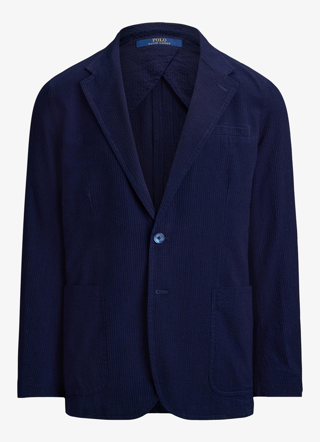 Ralph Lauren Modern fit colbert met ribstructuur en opgestikte zakken - voorkant 3 indigo