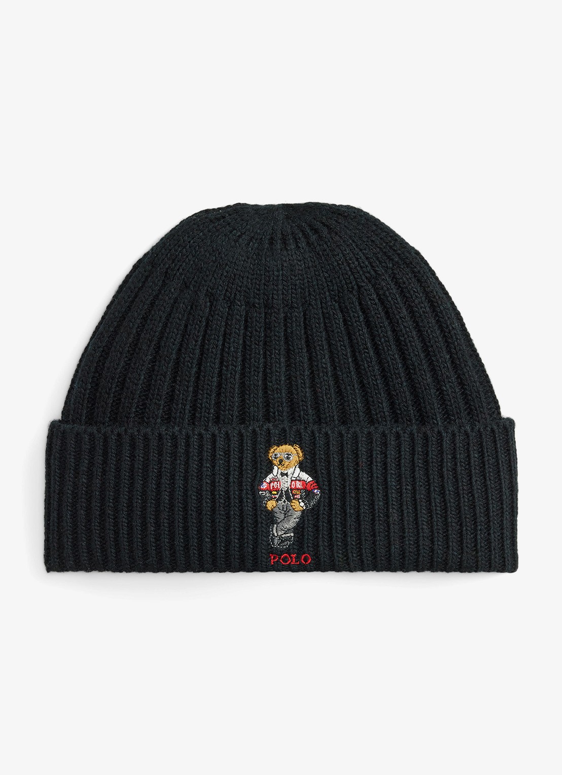 Ralph Lauren Muts met logoborduring - voorkant 2 polo black / zwart