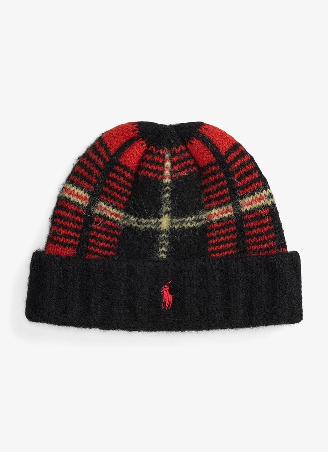 Ralph Lauren Muts met ruitdessin - voorkant rood