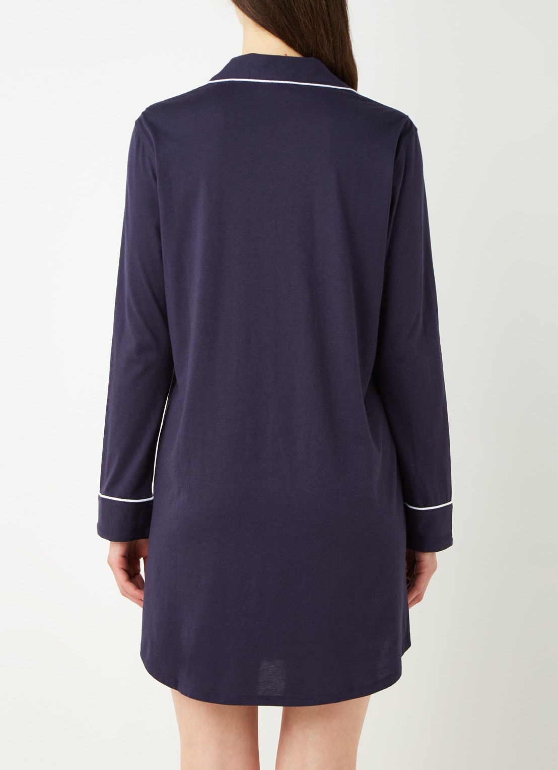 Ralph Lauren Nachthemd met logoborduring - achterkant 3 donkerblauw