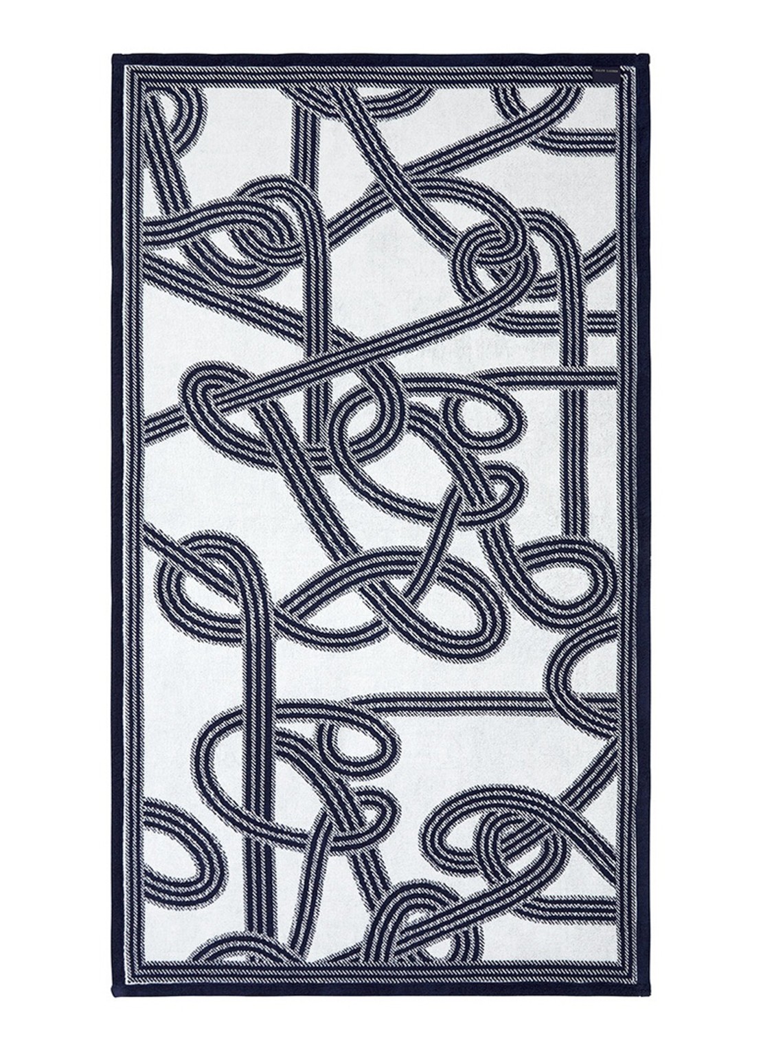 Ralph Lauren Oakleigh strandlaken - 100 x 170 cm - detail donkerblauw
