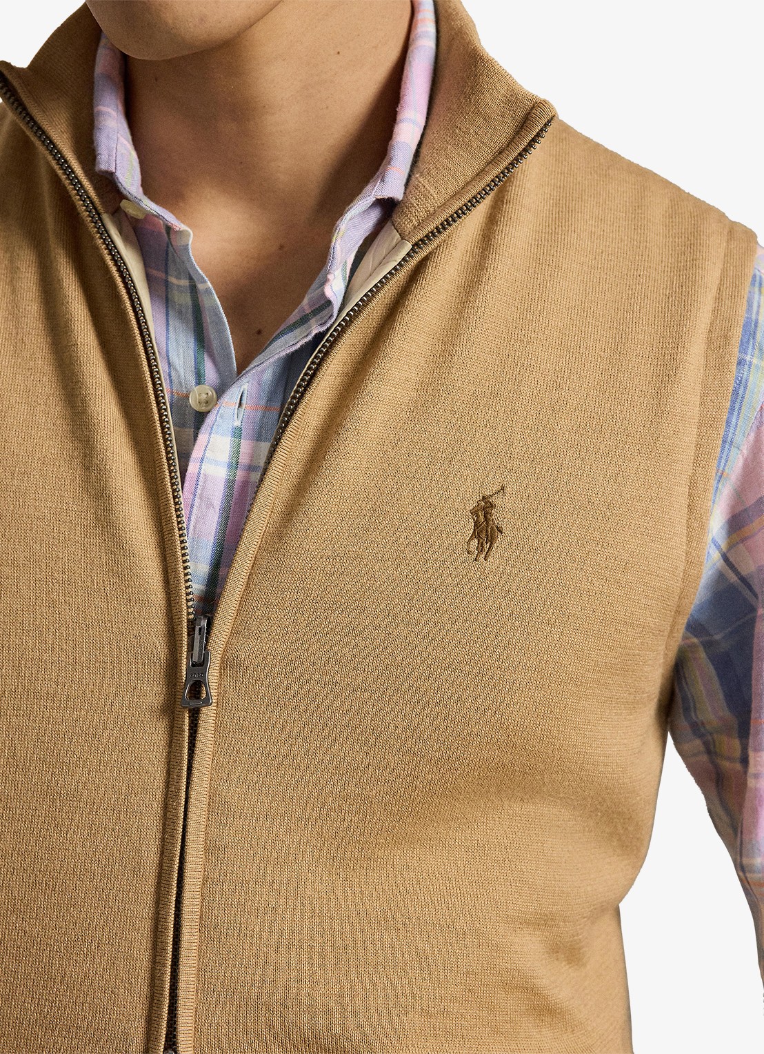 Ralph Lauren Omkeerbare bodywarmer in wolblend - detail 2 bruin