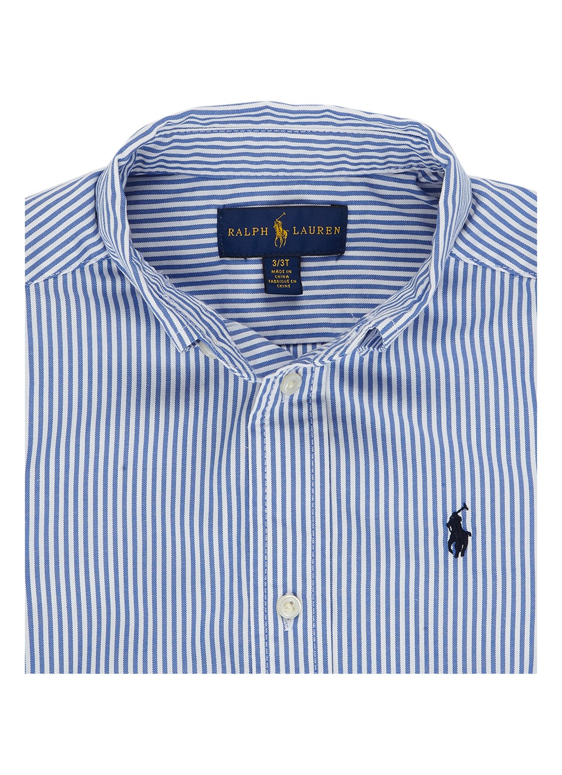 Ralph Lauren Overhemd met logoborduring - detail blauw