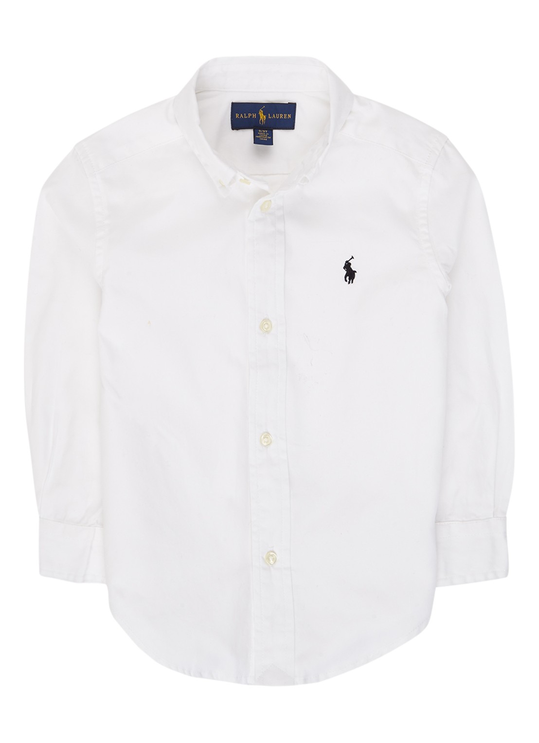 Ralph Lauren Overhemd met logoborduring - voorkant 2 wit