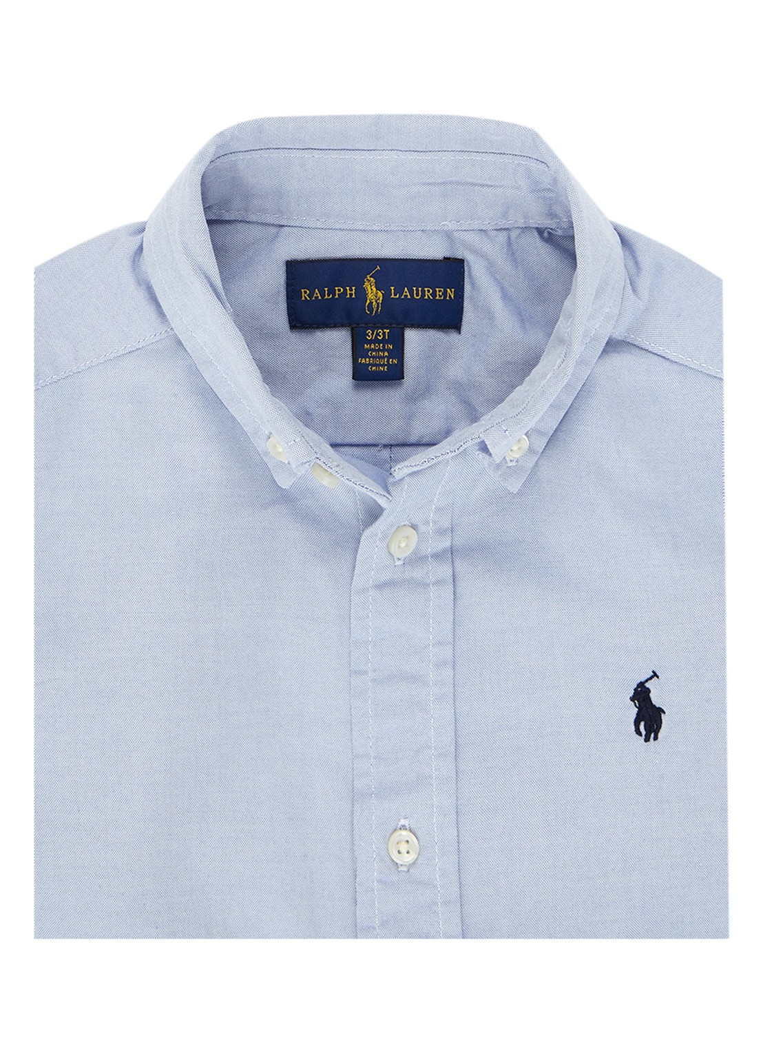 Ralph Lauren Overhemd met logoborduring - detail 4 lichtblauw