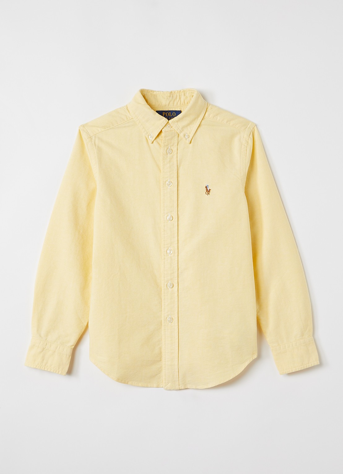 Ralph Lauren Overhemd met logoborduring - voorkant 2 geel