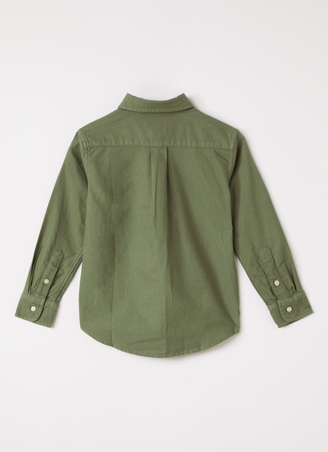 Ralph Lauren Overhemd met logoborduring - voorkant 2 legergroen