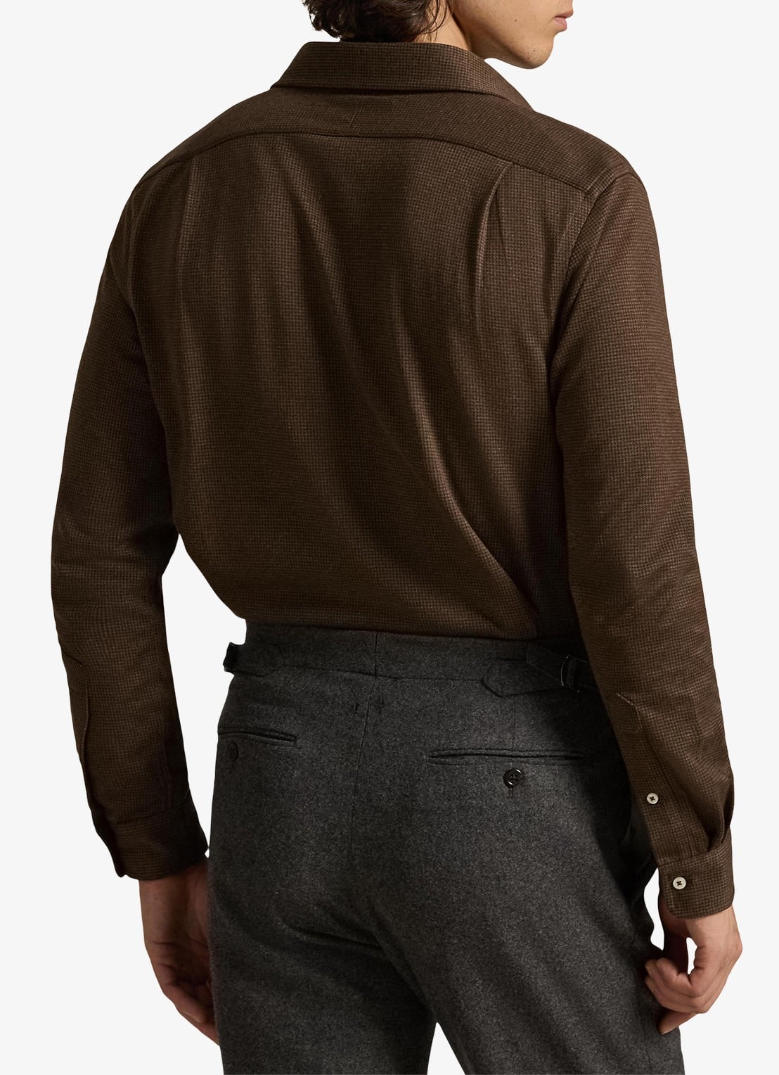 Ralph Lauren Overhemd met logoborduring - achterkant 3 bruin
