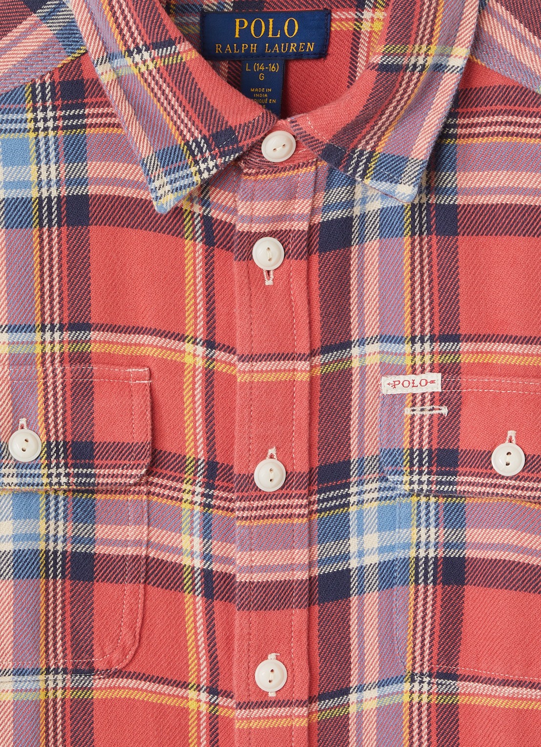 Ralph Lauren Overhemd met ruitdessin - detail rood