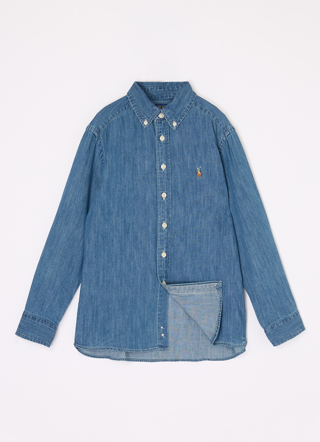 Ralph Lauren Overhemd van chambray - voorkant 2 indigo