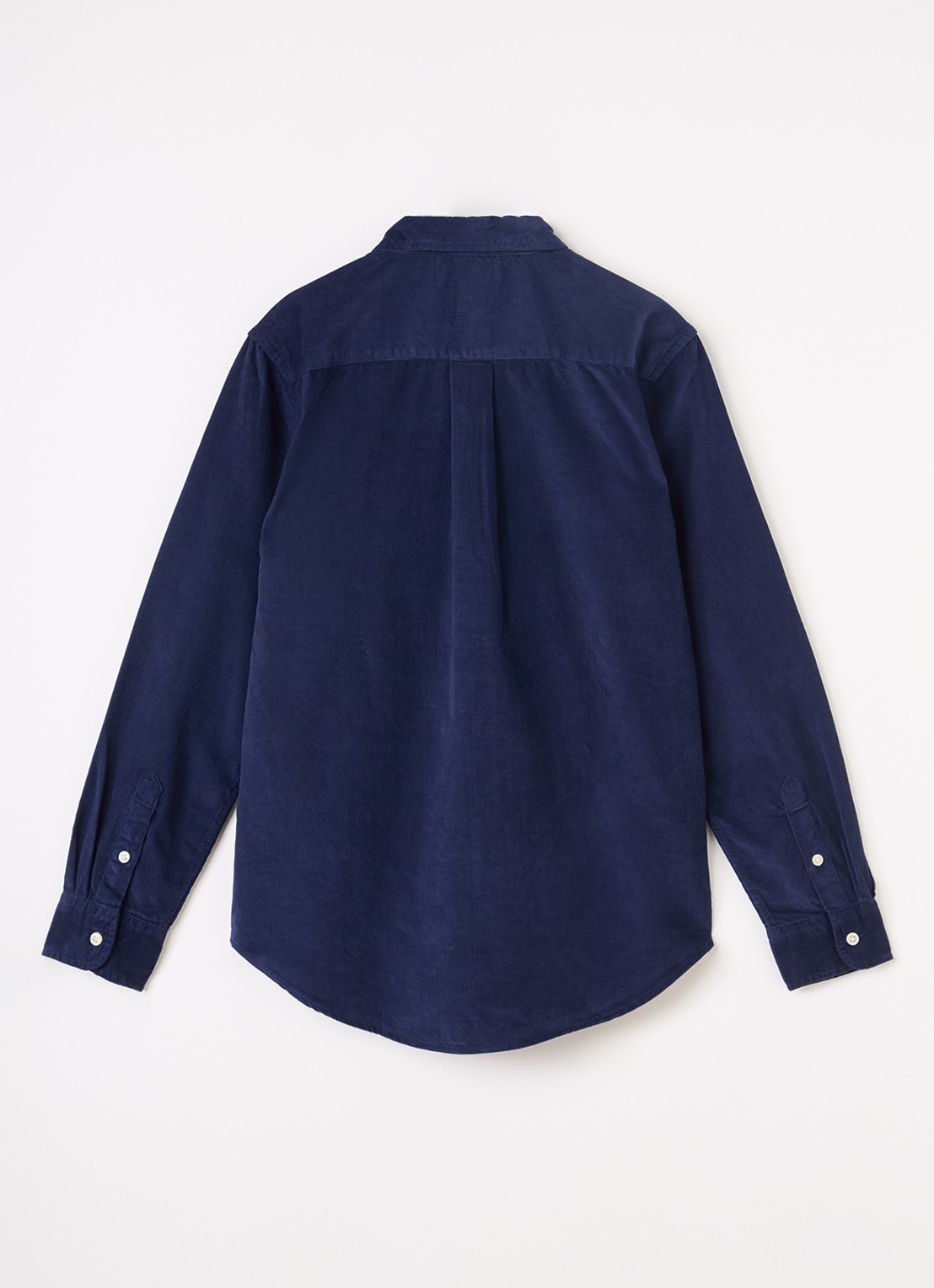 Ralph Lauren Overhemd van corduroy met logoborduring - voorkant 2 donkerblauw