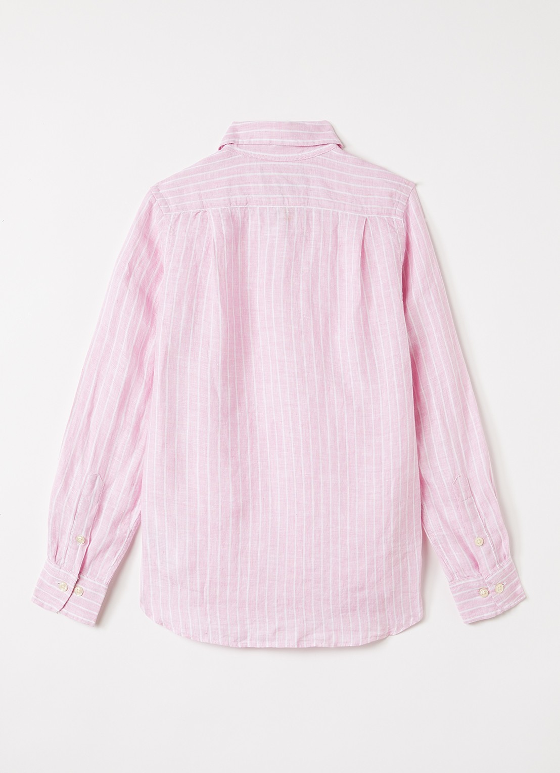 Ralph Lauren Overhemd van linnen met streepprint - voorkant 2 roze