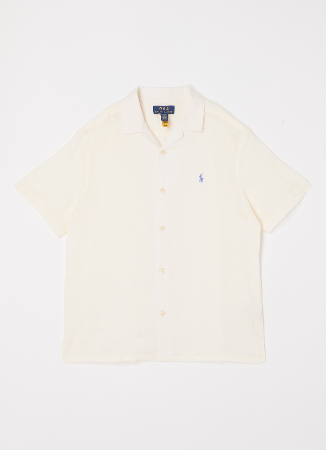 Ralph Lauren Overhemd van linnen  - voorkant 5 creme