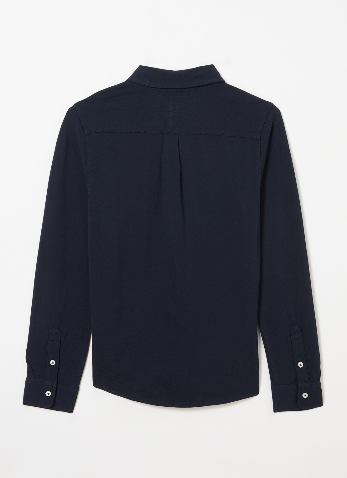 Ralph Lauren Overhemd van piqué katoen met logoborduring - achterkant blauw