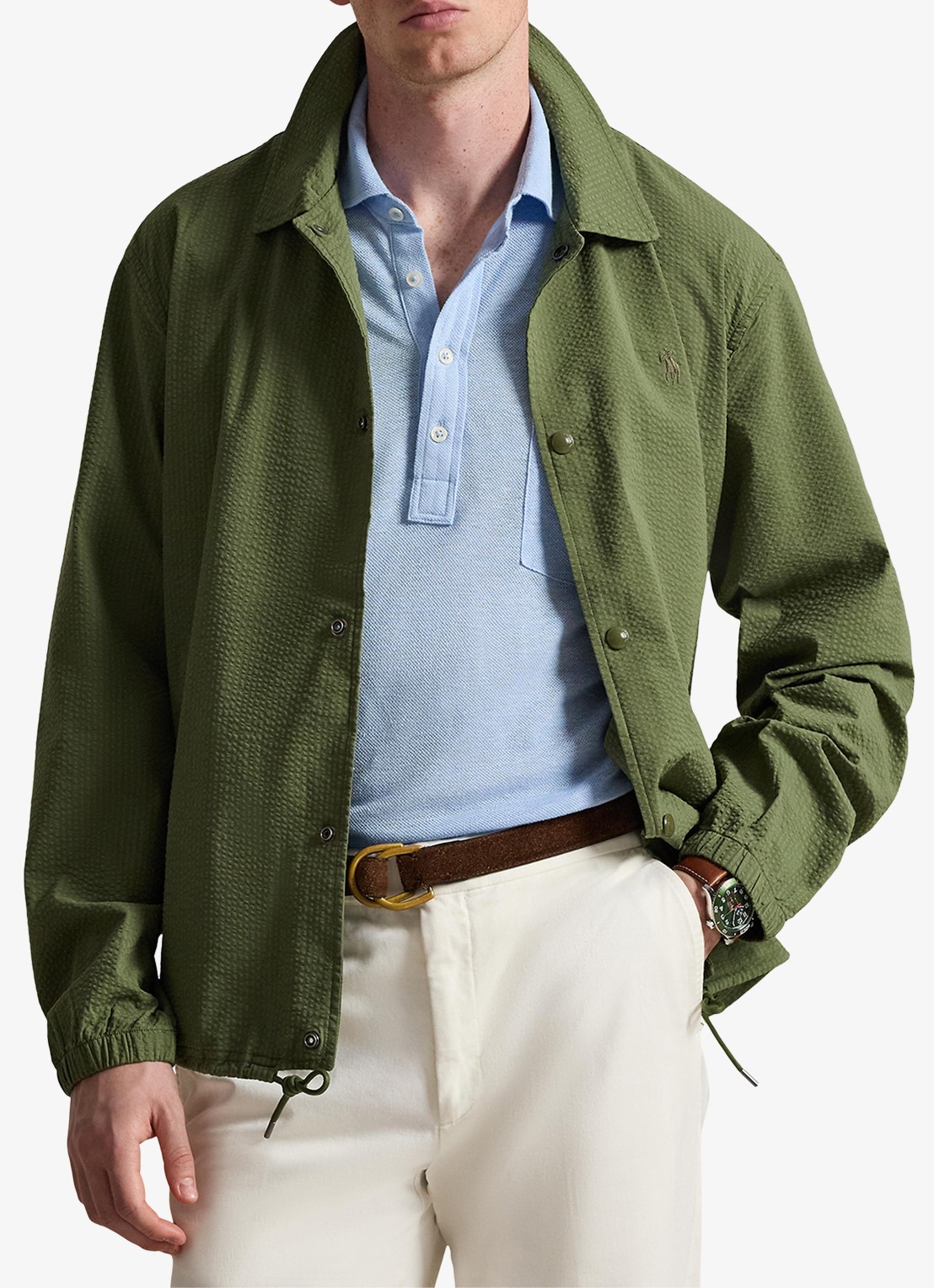 Ralph Lauren Overshirt met steekzakken - detail 4 supply olive/garden trail
