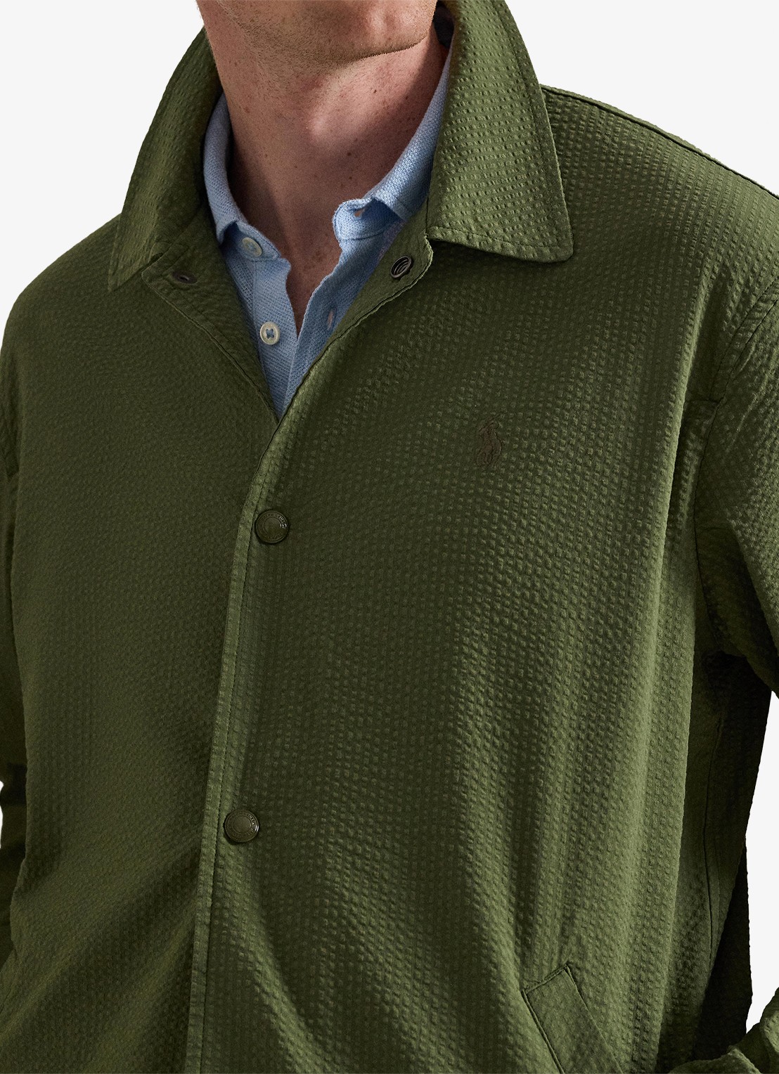 Ralph Lauren Overshirt met steekzakken - detail 5 supply olive/garden trail