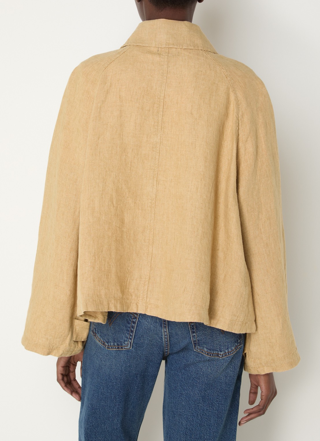 Ralph Lauren Overshirt van linnen met logoborduring - achterkant 4 camel