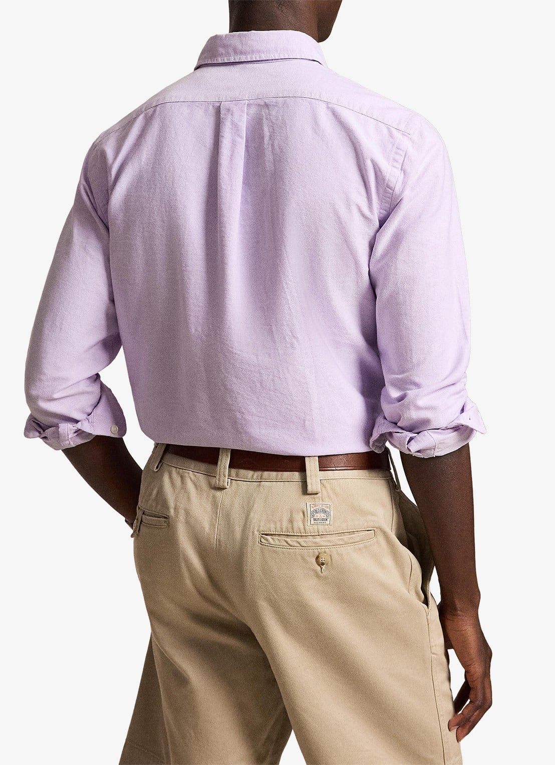 Ralph Lauren Oxford custom fit overhemd met button down kraag - achterkant 5 light lilac / lila