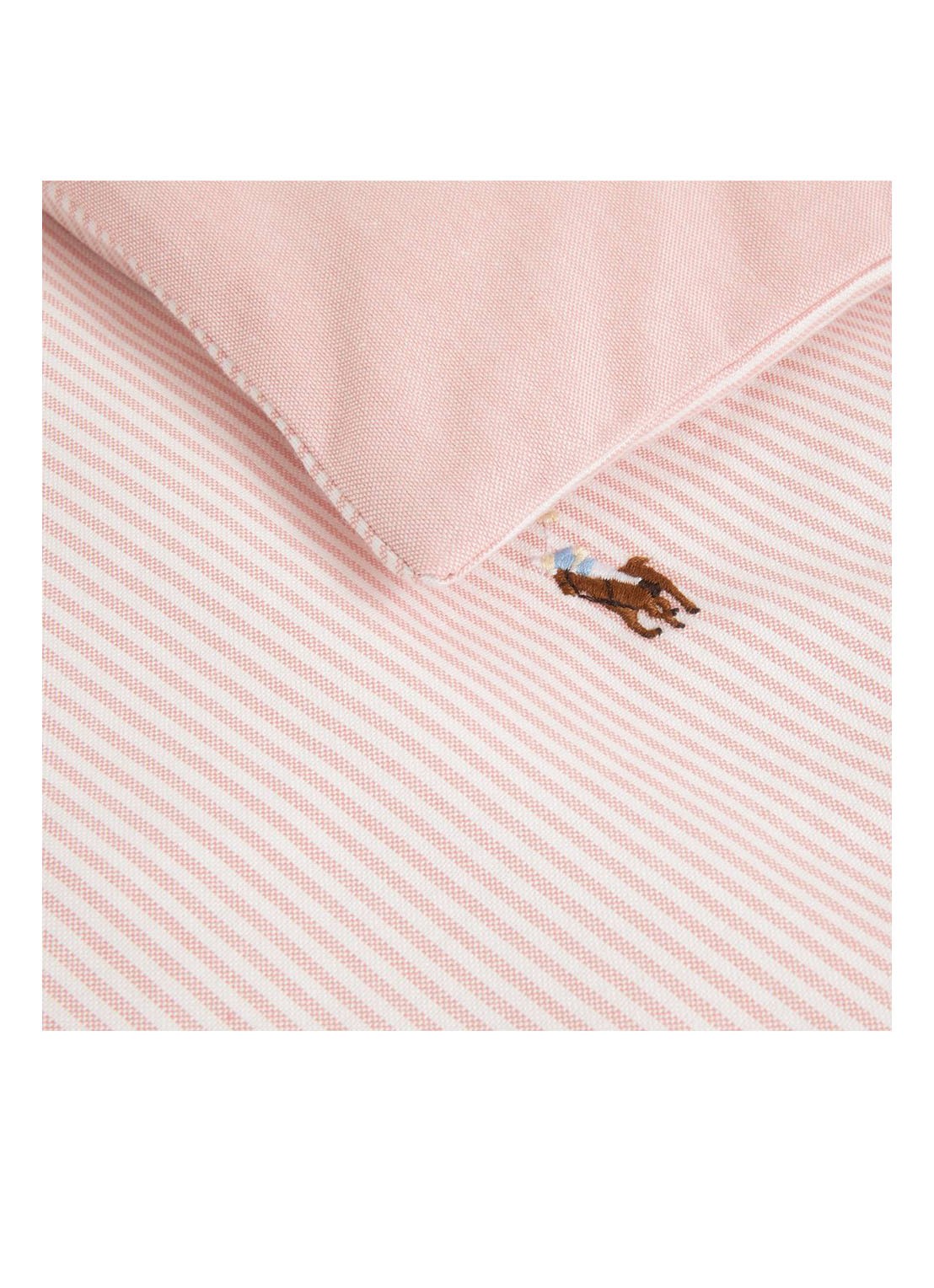 Ralph Lauren Oxford dekbedovertrek van katoen perkal 200 TC - exclusief kussenslopen - voorkant 2 lichtroze