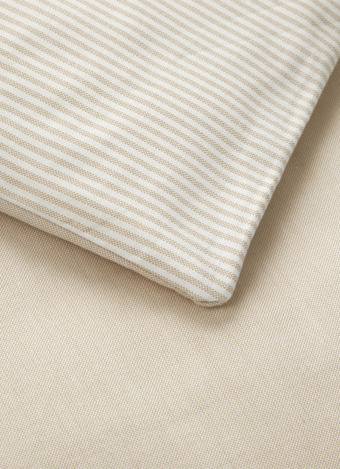 Ralph Lauren Oxford dekbedovertrek van katoen perkal 200 TC - exclusief kussenslopen - achterkant beige
