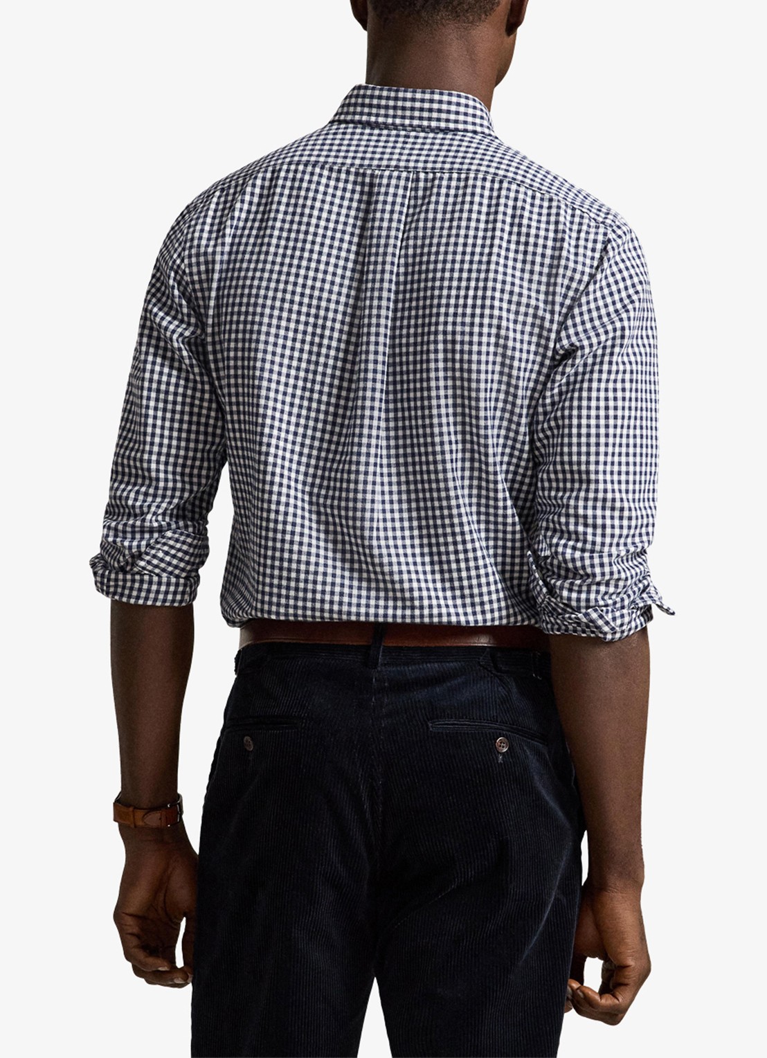 Ralph Lauren Oxford regular fit overhemd met ruitdessin - achterkant 4 4338z white spring navy hthr
