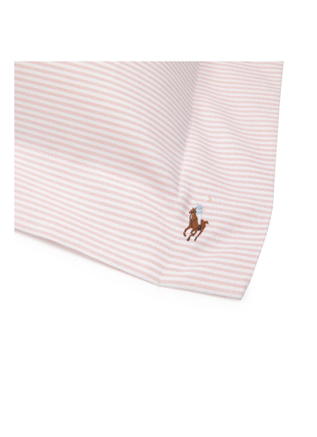 Ralph Lauren Oxford Ruffle kussensloop van katoen perkal - detail lichtroze