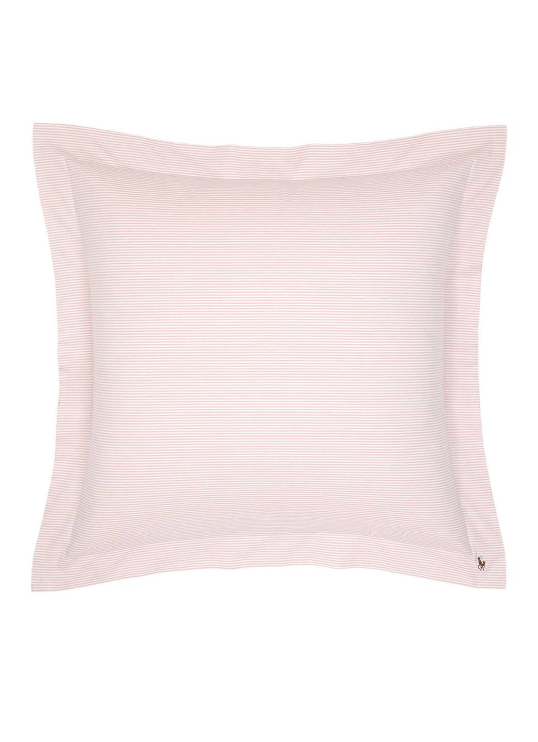 Ralph Lauren Oxford Ruffle kussensloop van katoen perkal - voorkant 4 lichtroze