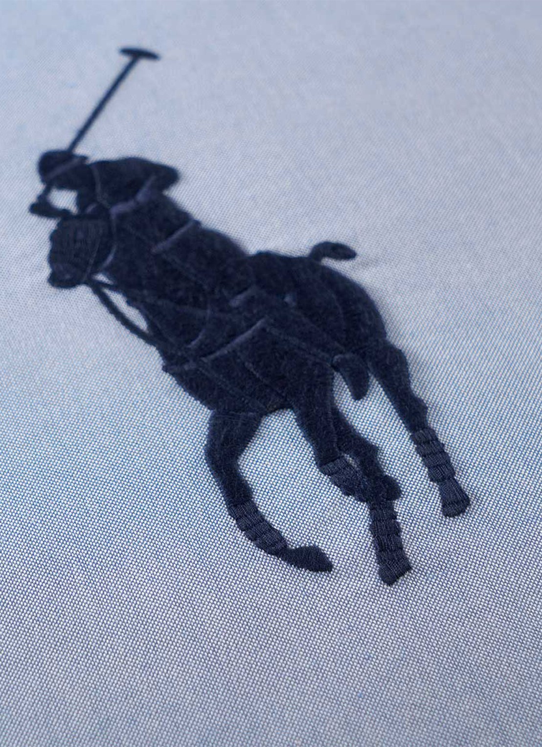 Ralph Lauren Oxford sierkussenhoes  50 x 50 cm - detail blauw