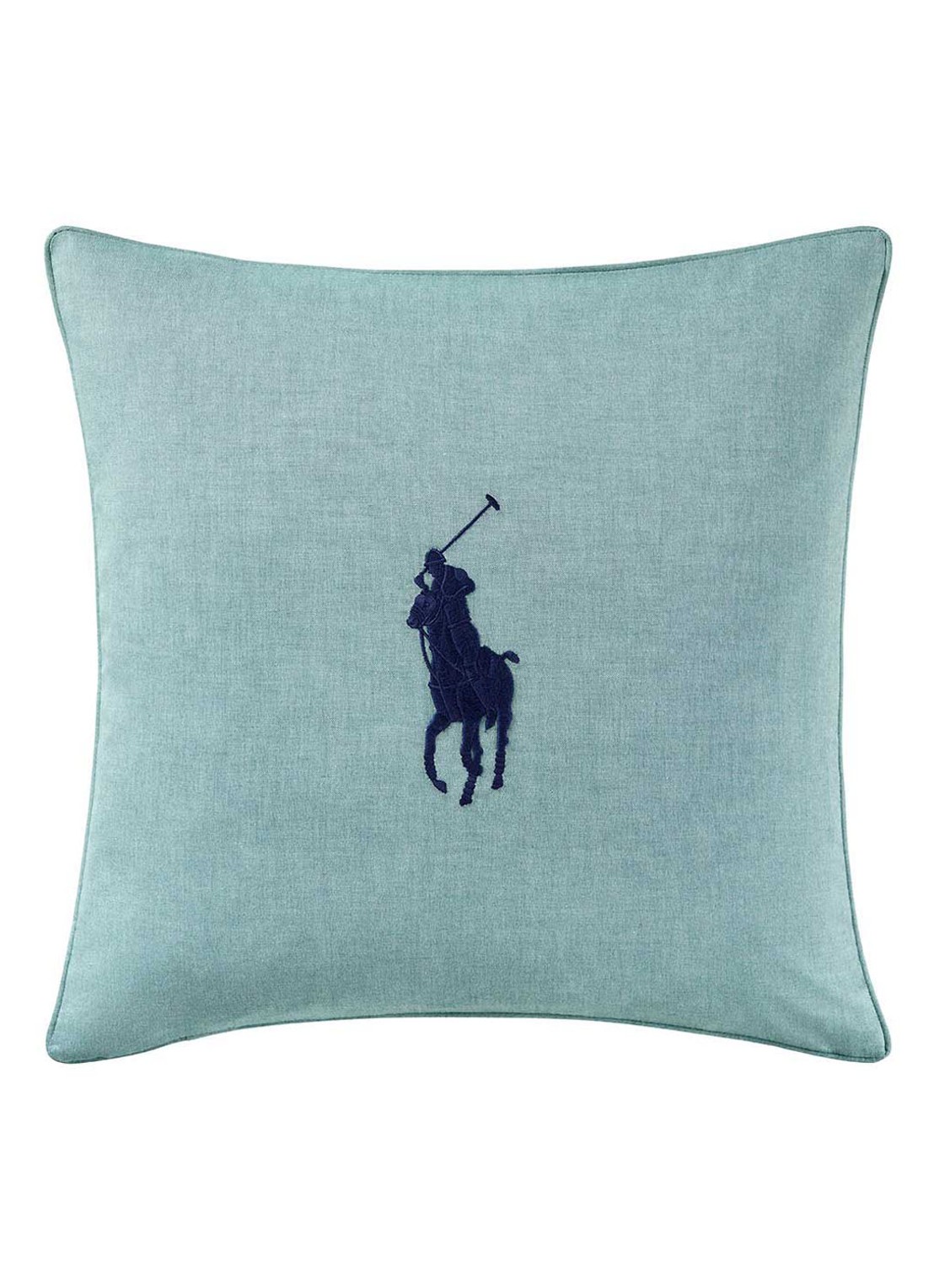 Ralph Lauren Oxford sierkussenhoes  50 x 50 cm - voorkant 2 turquoise