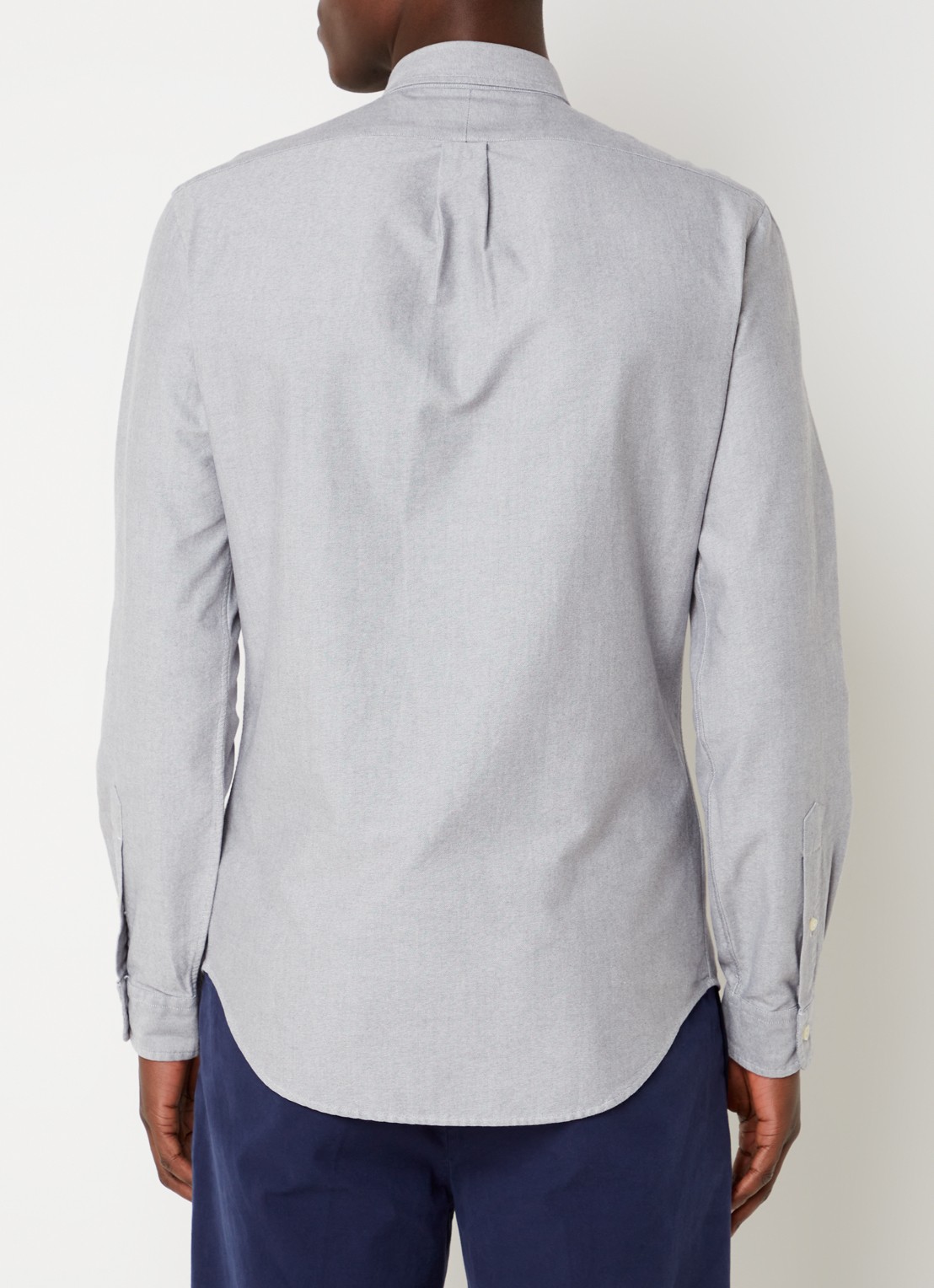 Ralph Lauren Oxford slim fit overhemd met button down kraag - achterkant 3 grijs