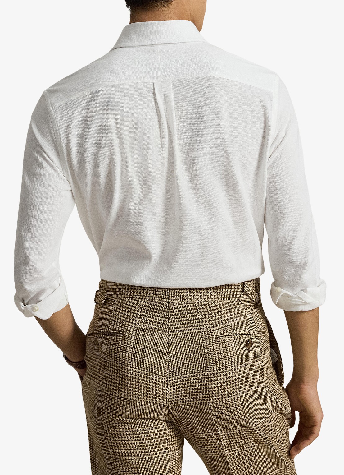Ralph Lauren Oxford slim fit overhemd met logo - achterkant 5 white / wit