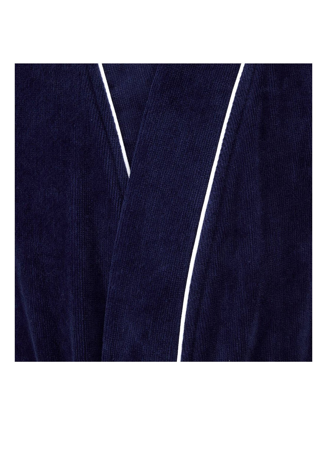 Ralph Lauren Park Row badjas van katoen - detail 4 donkerblauw