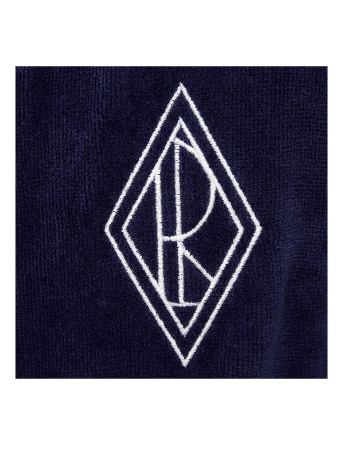 Ralph Lauren Park Row badjas van katoen - voorkant 2 donkerblauw