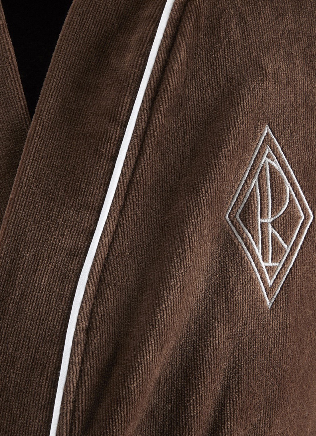 Ralph Lauren Park Row badjas van katoen - detail 2 chocola