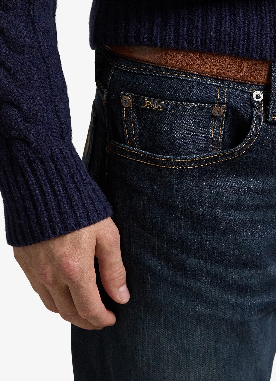 Ralph Lauren Parkside tapered jeans met stretch - detail 5 murphy stretch / indigo