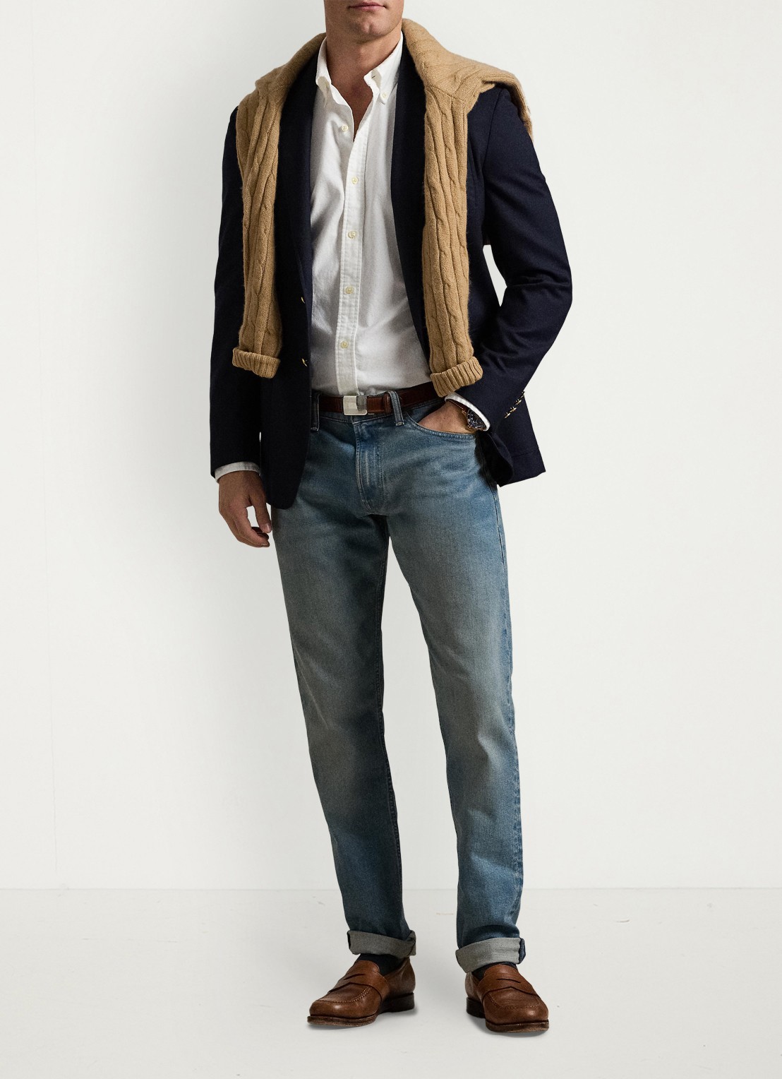 Ralph Lauren Parkside tapered jeans met stretch - voorkant 2 dixon stretch-2wjh