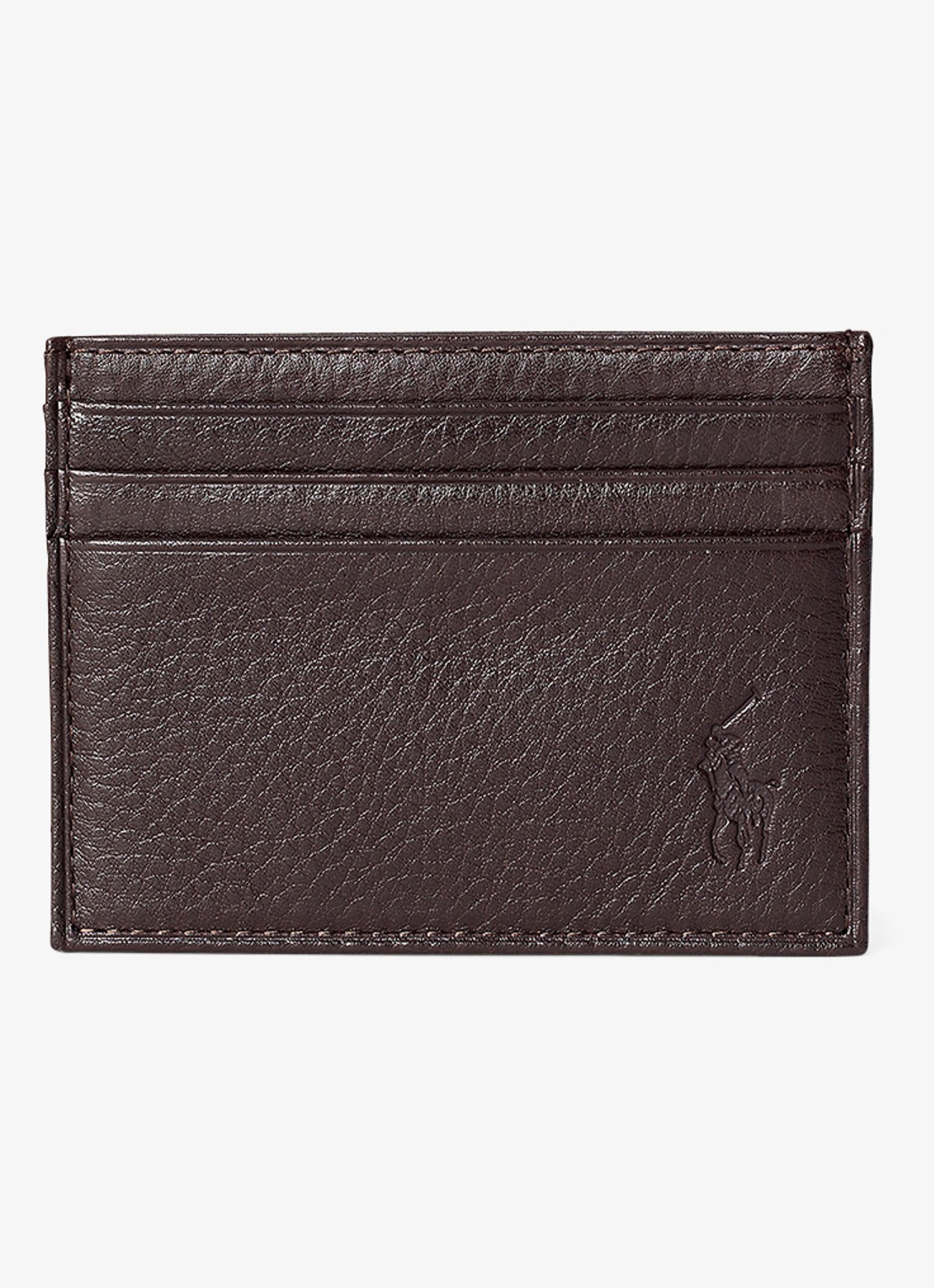 Ralph Lauren Pasjeshouder van leer - voorkant 2 brown