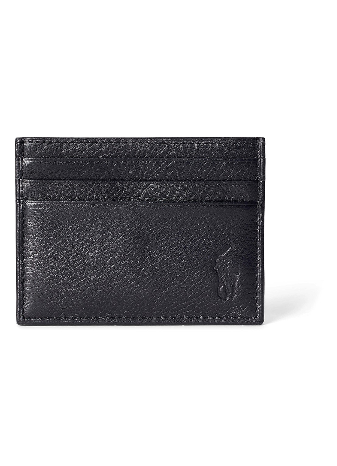 Ralph Lauren Pasjeshouder van leer - voorkant zwart