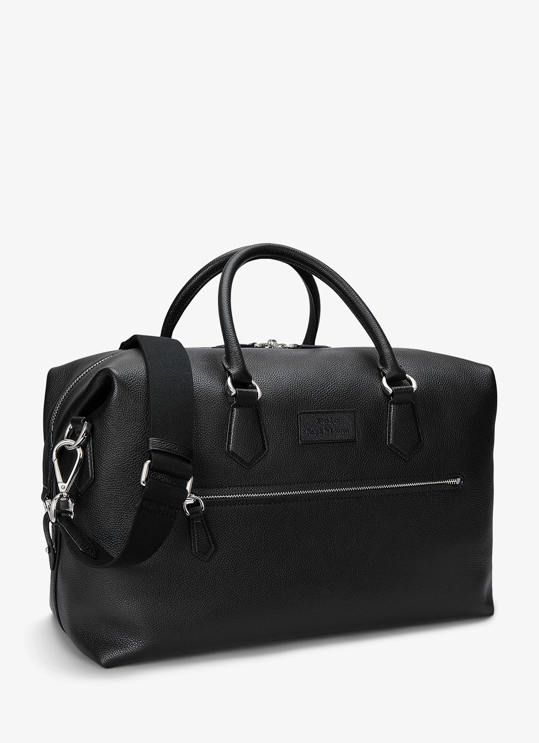 Ralph Lauren Pebbled businesstas van leer met logo - detail black / zwart