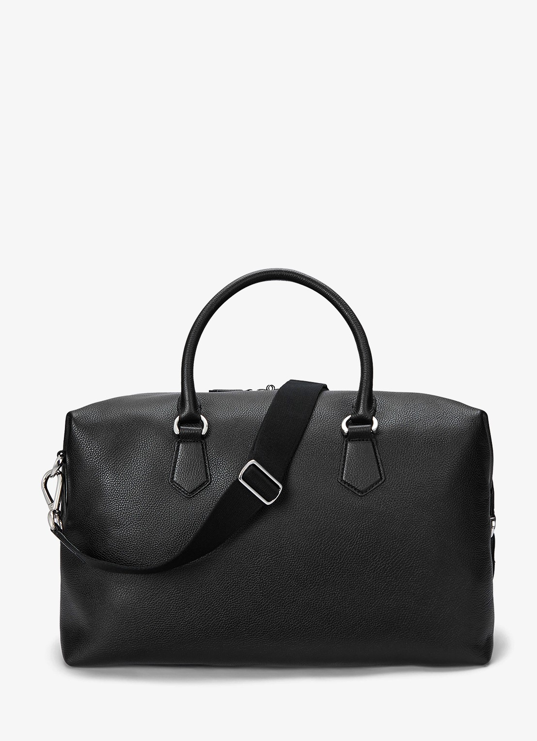 Ralph Lauren Pebbled businesstas van leer met logo - detail 2 black / zwart